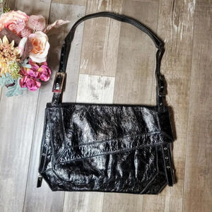 Kooba Black Patent Leather Crossbody Bag
